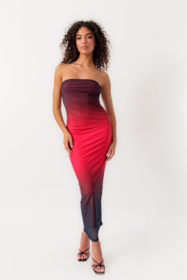 Maxi Strapless Tulle Dress With Inner Lining