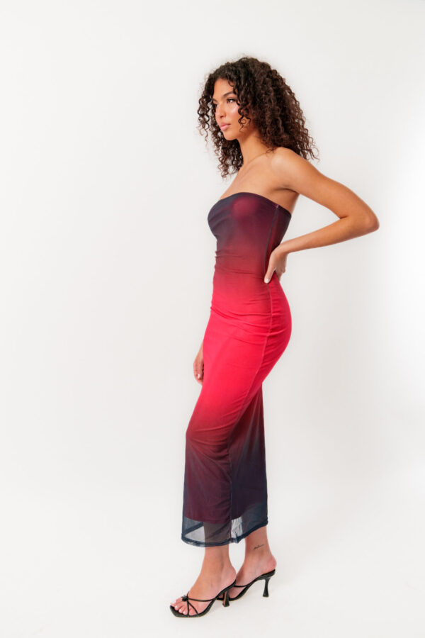 Maxi Strapless Tulle Dress With Inner Lining - Image 2
