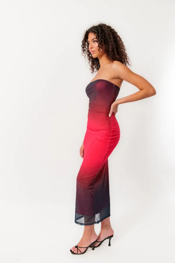 Maxi Strapless Tulle Dress With Inner Lining - Image 2