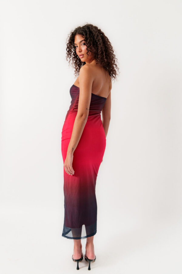 Maxi Strapless Tulle Dress With Inner Lining - Image 3