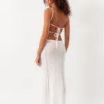 Maxi Knitted Perforated Dress With Open Back And Openings - Image 5