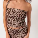 Strapless Crop Top With Scarf
