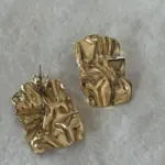 Steel Earrings With Embossed Design - Image 2
