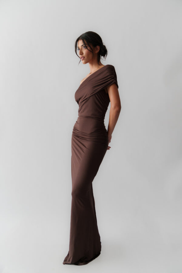 Maxi Dress With Dropped Shoulder - Image 3