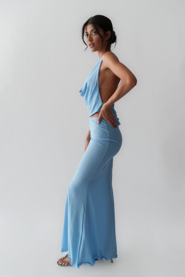 Maxi Skirt And Top Set Draped At The Chest And Open Back - Image 4